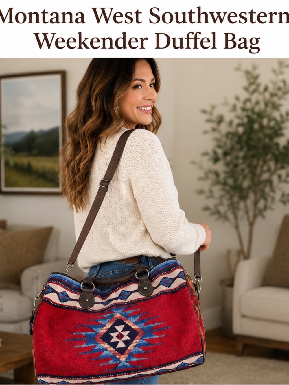 Montana West Southwestern Weekender Duffel Bag